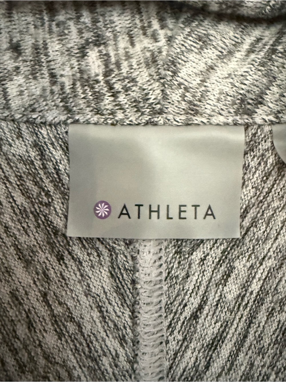Athleta Heather Gray Open Front Draped Wrap Cardigan Size Large - Picture 2 of 3